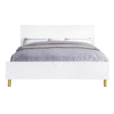 Gaines White High Gloss Finish Queen Bed Model BD01034Q By ACME Furniture